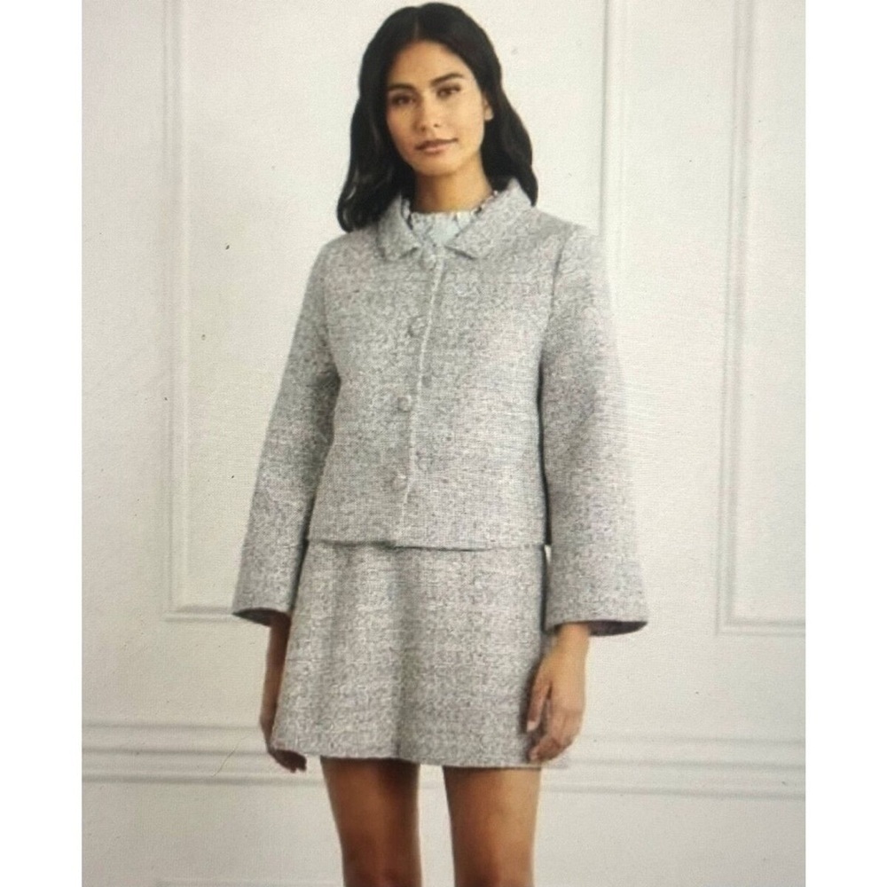 Hill House SetMulticolor Rainbow Tweed Bee Jacket and Skirt Medium